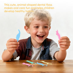Assorted colors packaging of kids floss picks