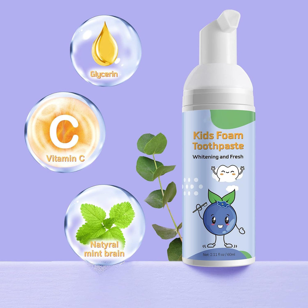 Assorted fruit flavors for kids' toothpaste: blueberry, strawberry, watermelon, orange