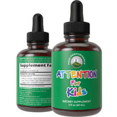 Kids Focus Drops bottle showing unflavored formula