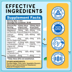 Pineapple-flavored liquid drops packaging for kids