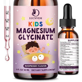 Front view of Kids Magnesium Glycinate Sleep Drops 30ml bottle