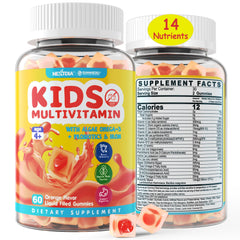 Bottle of Nextdia Kids Multivitamin Gummies with Iron and Omega-3, 60-count