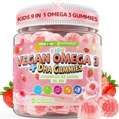 Kids Omega-3 Gummies for ages 4+ bottle with DHA and vitamins