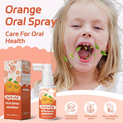 Toddler smiling after using Kids Oral Spray