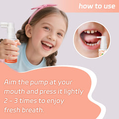 Travel-friendly compact bottle of Kids Oral Spray