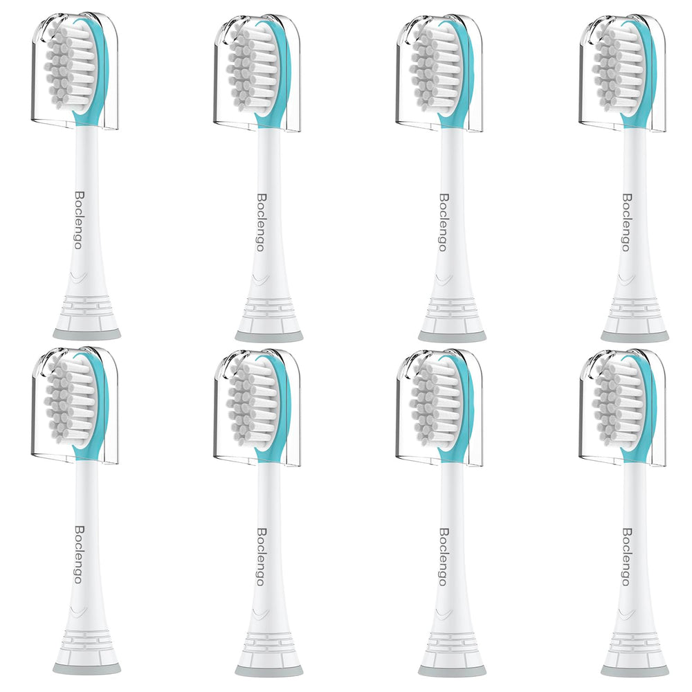 Blue Kids replacement toothbrush head for Philips Sonicare - front view