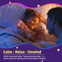 Ingredient highlights for Kids Sleep Gummies: magnesium glycinate, chamomile, L-theanine