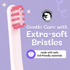 Replaceable brush head for kids toothbrush for longevity