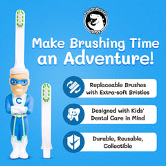 Close-up of extra soft bristles designed for children's delicate gums