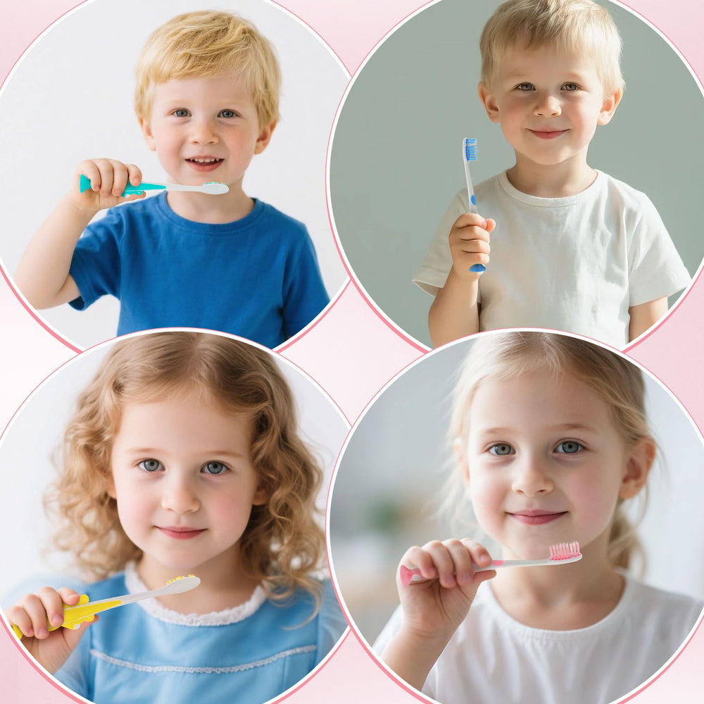 Bear design children's toothbrush with non-slip grip