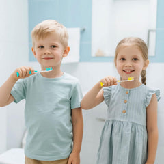 Travel-friendly bulk toddler toothbrush set for home, school, travel