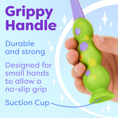 Toothbrush with suction cup base for easy storage