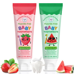 Hero image of kids toothpaste for ages 2 and up with strawberry and watermelon flavors