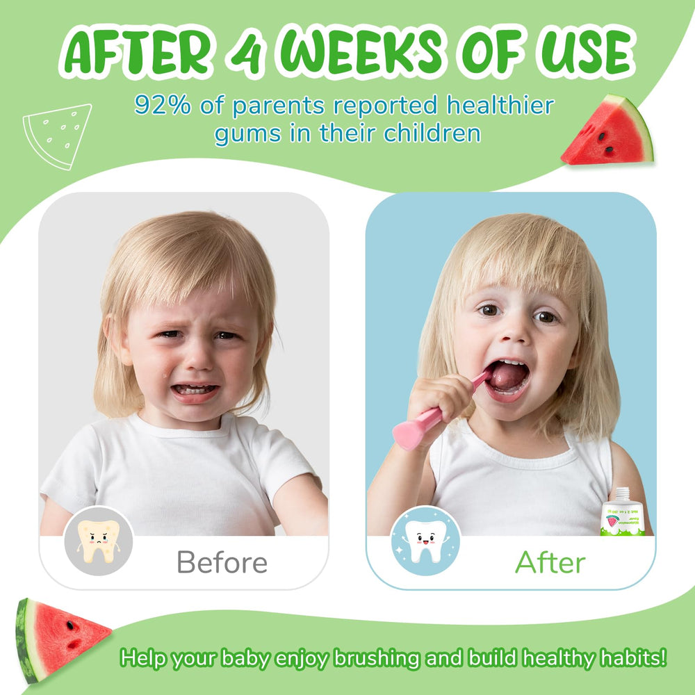 Natural fruit flavors for kids: watermelon and strawberry