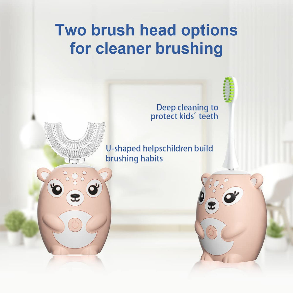 Includes four interchangeable brush heads for kids