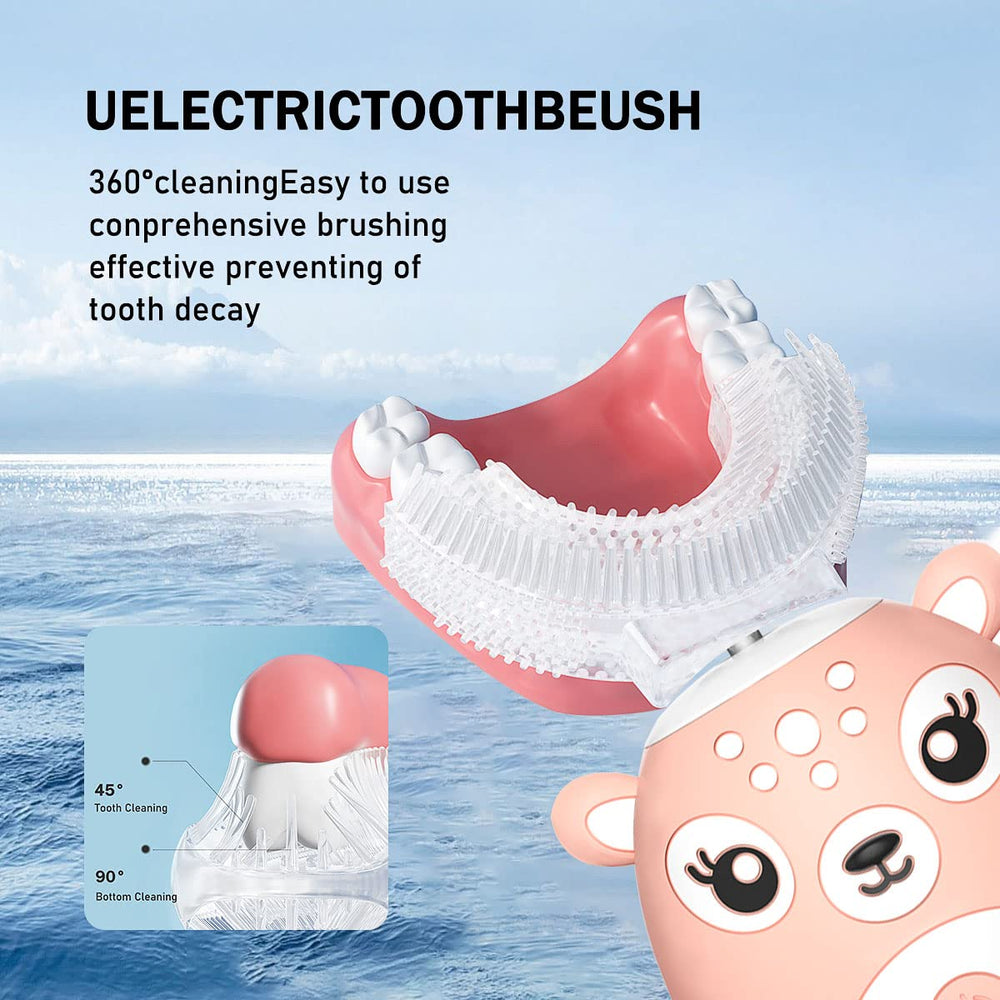 LED blue light whitening feature on the toothbrush