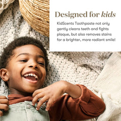 Packaging of KidScents Slique Toothpaste with tube