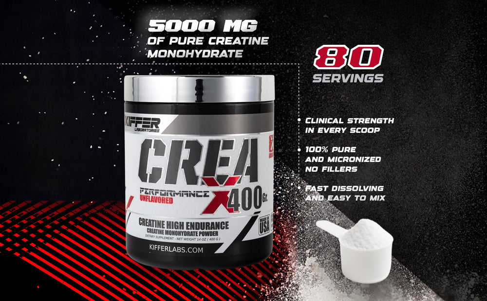 Athlete using CreaX Creatine Monohydrate during training