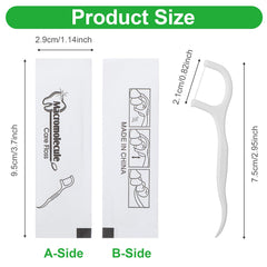 Individually wrapped dental floss picks for travel