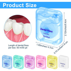 Mint flavored travel dental floss on compact refill spool