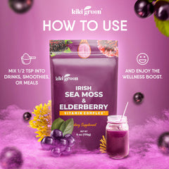 Premium quality formula with elderberry extract and sea moss