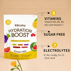 Kilicomy electrolyte drink mix orange flavor packet