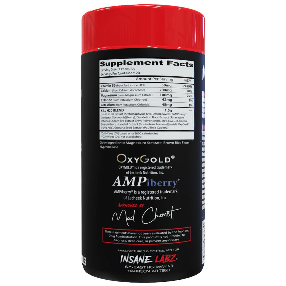 Close-up of AMPiberry infused diuretic capsule