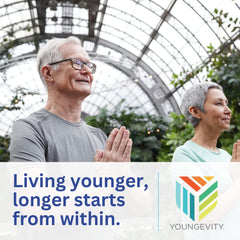 Lifestyle image suggesting immune wellness with Youngevity product