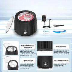 Cleans dentures, retainers, braces, mouth guards and jewelry