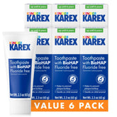 Kinder Karex Hydroxyapatite Kids Toothpaste 6-pack with 2.3 oz tubes