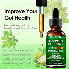 Cup with mixed Thyroid Support Drops ready to drink