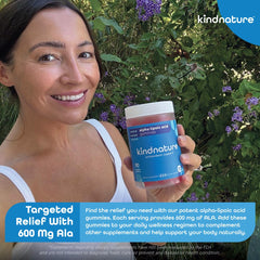 Vegan, sugar-free, low-calorie KINDNATURE ALA gummies