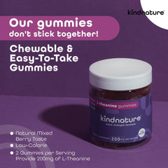 Gummies in serving cup illustrating non-sticky texture