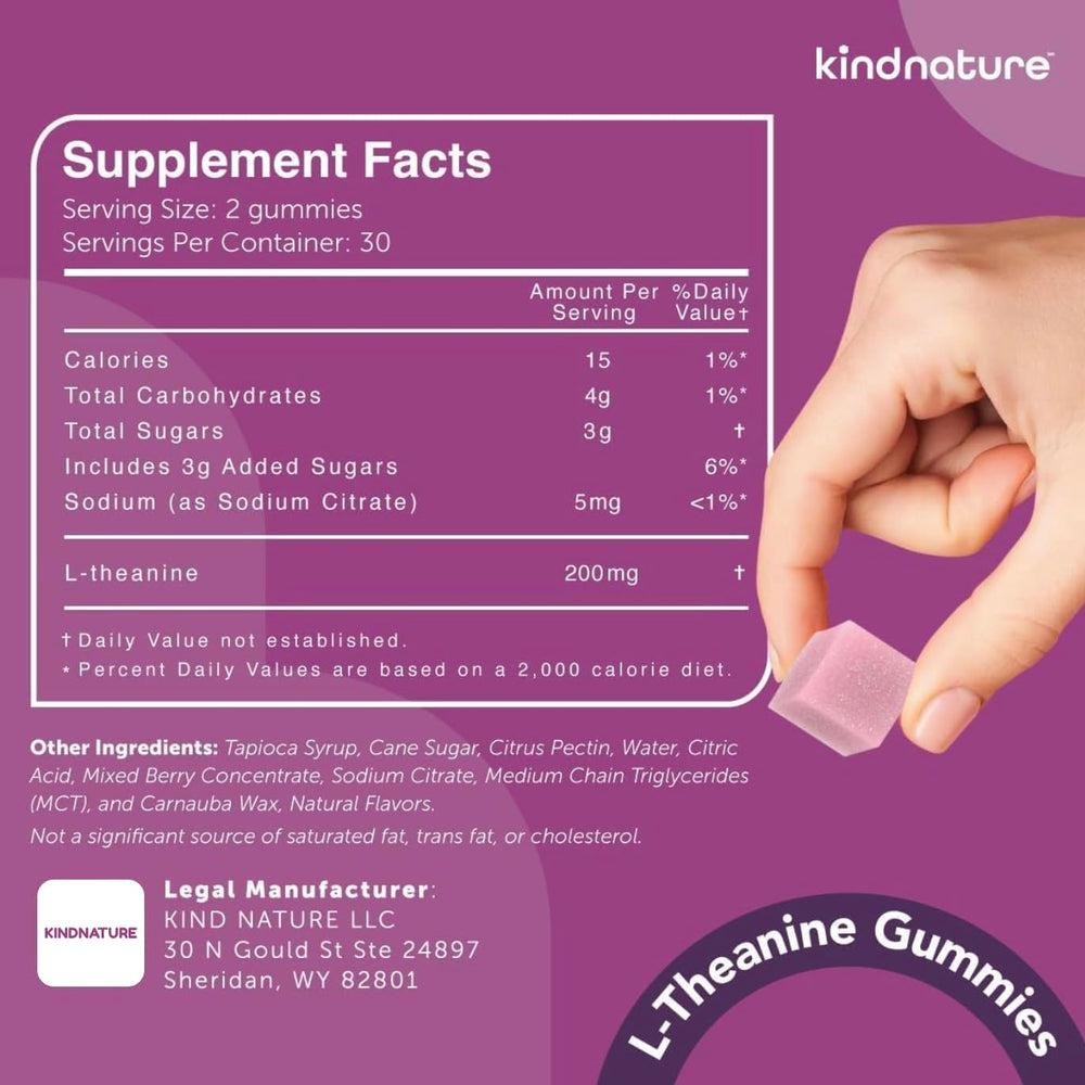 Lab-tested purity of L-Theanine gummies