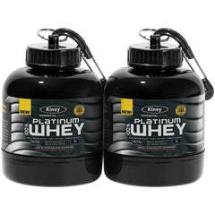 Front view of Kinoy Protein Powder & Supplement Keychain with Double Scoop design