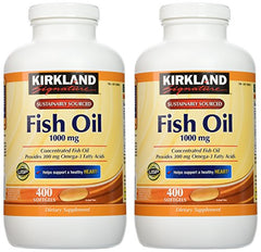 Kirkland Signature fish oil capsules closeup highlights softgel form for convenient daily omega-3 intake