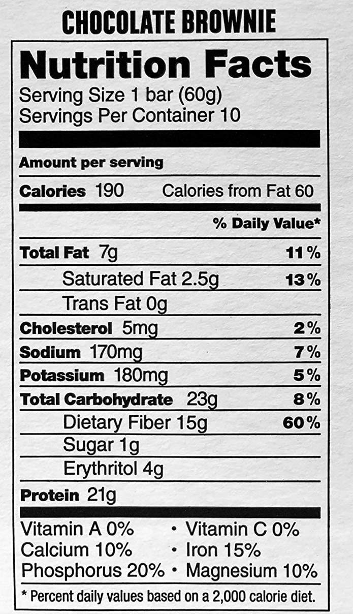 Kirkland Signature Protein Bars Chocolate Brownie, close-up texture highlighting chewy chocolate flavor.