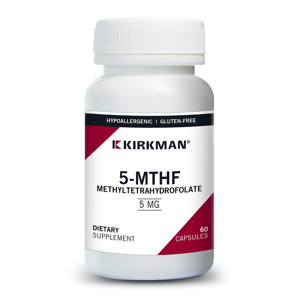 Kirkman 5-MTHF 5 mg hypoallergenic bottle label