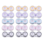KISEER 15-pack clear contact lens case set – front view