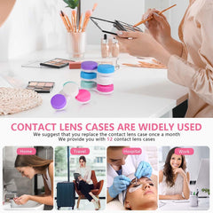 Portable soak storage kit for contact lenses