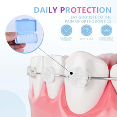 Clear blend orthodontic wax blending with teeth