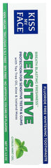 Toothpaste on toothbrush showing whitening formula with Citrus Mint Gel