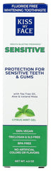Kiss My Face Sensitive Toothpaste Citrus Mint Gel tube (4.5 oz) - pack of 2