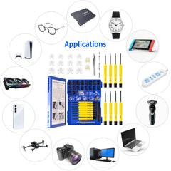 Glasses repair kit shown with cleaning cloth