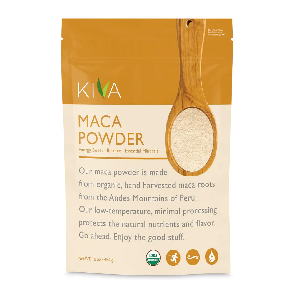 Kiva Organic Maca Powder 16oz packaging