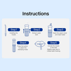 360-degree rotatable nozzle tip for KIWIBIRD water flosser