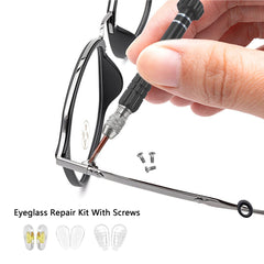 Assorted eyeglass screws and nose pad replacements