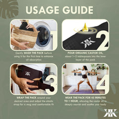 Model wearing the wrap set for reference