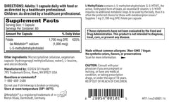 Non-GMO Klaire Labs folate supplement