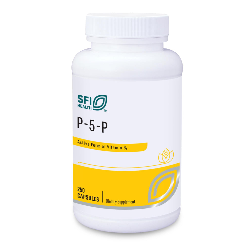 Label of Klaire Labs SFI Health P-5-P 30 mg B6 bottle